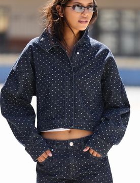 Giacca Di Jeans A Pois