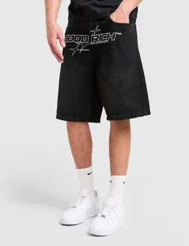 Ryder Crotch Denim Shorts - Herren, Schwarz - male - Size: M - Hoodrich - FashionsVida