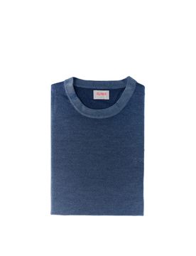 Maglione lana merino BLU AVIO M