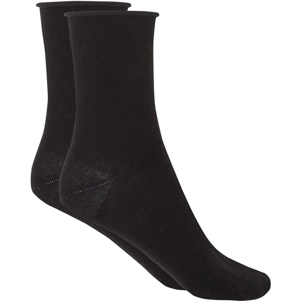 Calcetines cortos de mujer de algodón lisos con puño roulé. Hecho en España - Punto Blanco - FashionsVida
