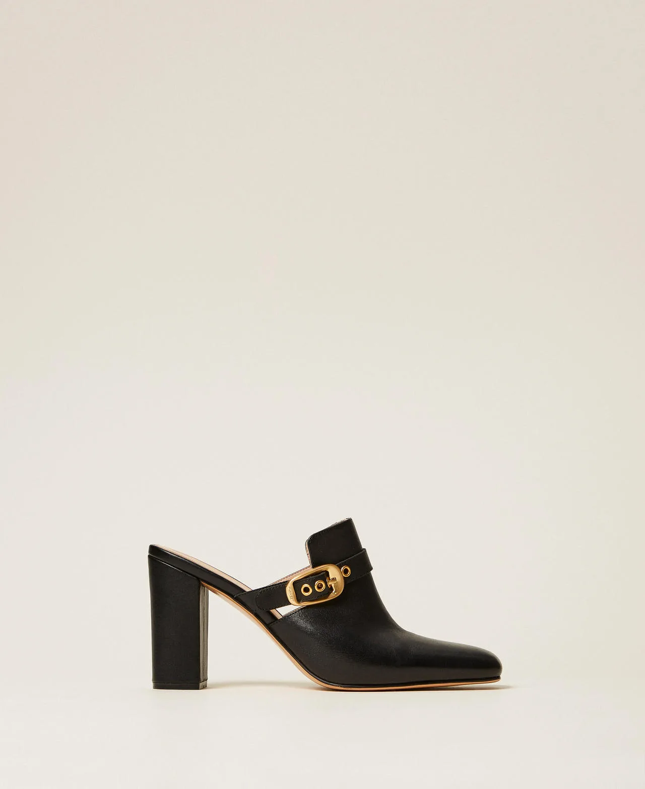 Twinset Mules en cuir avec boucle - TWINSET - FashionsVida
