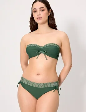Bañador reductor estilo moldeador bandeau hojas en copa c - Ysabel Mora - FashionsVida