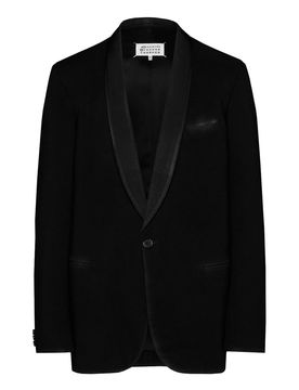 Giacca blazer monopetto in lana