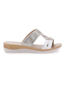 Ciabatte bianche con strass 42BV 38