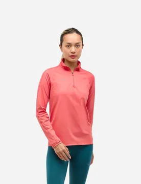 Women's GlideTech Quarter Zip Jacket in Grapfruit, Size Small - HOKA - FashionsVida