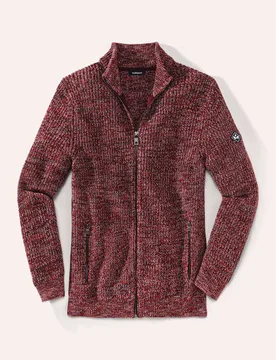 Mouline Zip-Jacke, , Farbe Rot, 62/64, reine, weiche Baumwolle raffiniertes Moulinégarn Herren - Walbusch - FashionsVida