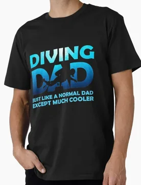 Mens Diving Dad Dive Scuba Diving Gift T-shirt For Father 100% Cotton print tee Short Sleeve Graphic Clothes All size Tops S-6XL - Aliexpress - FashionsVida