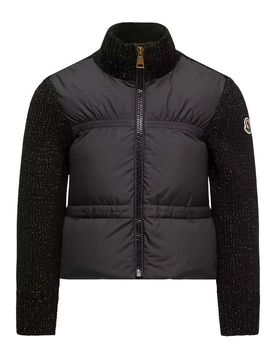 Moncler Jr Cardigan Imbottito