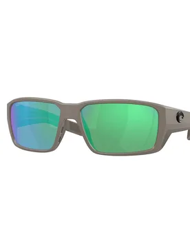 Fantail Pro Mirrored Polarized Sunglasses Matte Olive Shale Green Mirror 580G/CAT3 Men - Costa - FashionsVida