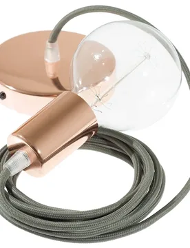 Cables Suspension Luminaire Rm03 2 M Grey / Copper One Size - Creative - FashionsVida