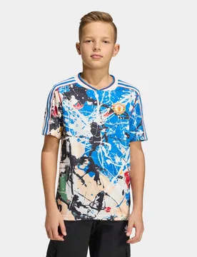 Manchester United x Kids Stone Roses Jersey Blue 7-8Y - Adidas - FashionsVida
