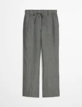 Pantalón recto de lino con cintura elástica - MARC O'POLO - FashionsVida