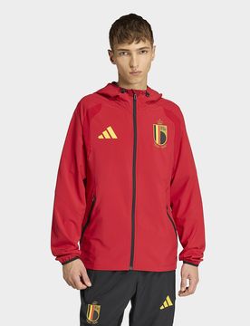 Mens Giacca a vento Tiro Travel Full Zip Belgio - Rosso, rosso rosso Uomo taglia S