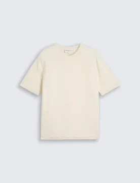 Structured crewneck knit t-shi male