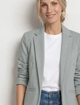 Blazer im langen und offenen Schnitt female Grün - Street One - FashionsVida