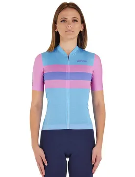 Maglia A Maniche Corte Eslk Bengal Turquoise - Santini - FashionsVida
