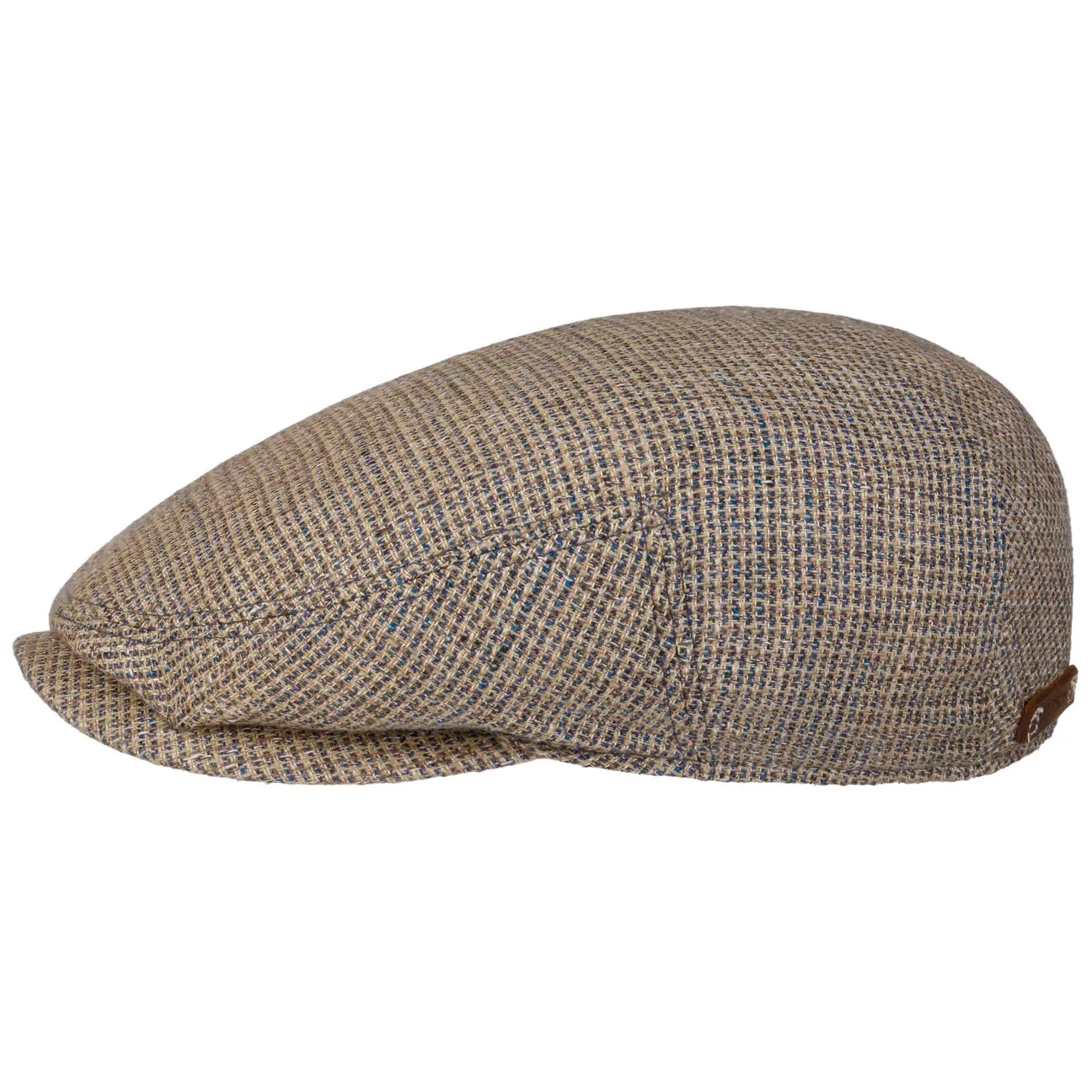 Kent Coffee Dyed Barista Flat Cap by - beige-blue - Size: M (56-57 cm) - Stetson - FashionsVida
