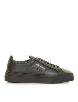 Sneaker Double Buckle In Pelle