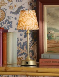 Apsley Rechargeable Metal Floral Table Lamp Antique Brass