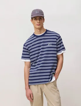 Camiseta de hombre stripes navy - Blue Banana - FashionsVida