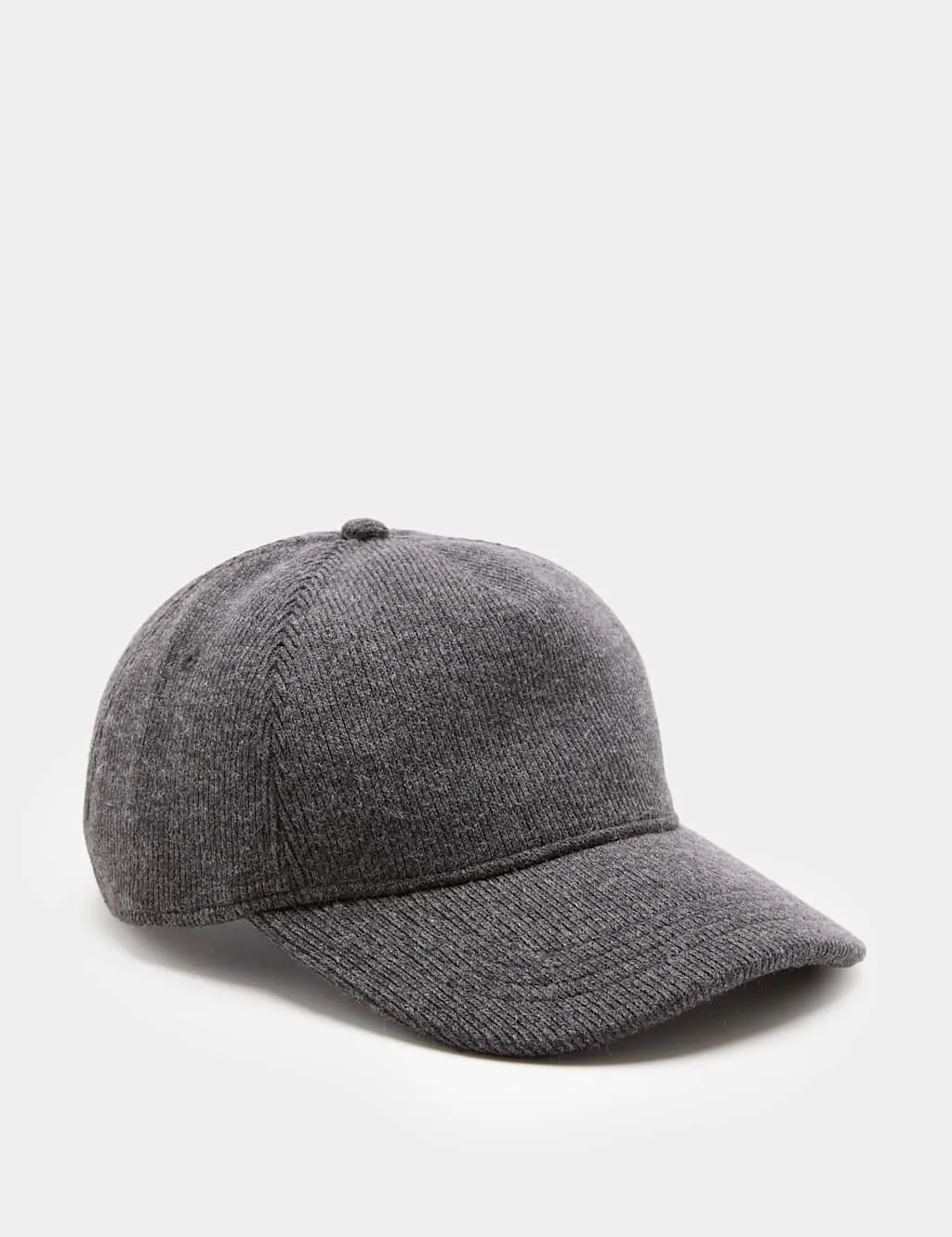 Knitted Baseball Cap Charcoal male - M&S - FashionsVida