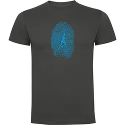 Maglietta A Maniche Corte Runner Fingerprint Dark Grey S