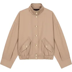 Cazadora bomber de mujer corta de algodón