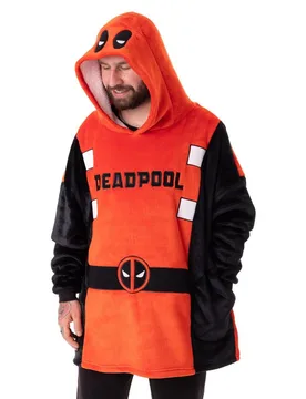 Unisex Deadpool Blanket Hoodie Multicoloured Official - Multicolor - Size: One Size - Marvel - FashionsVida