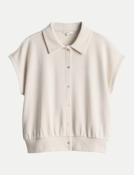 Sweatshirt in Strickoptik Glaya Weiß 44