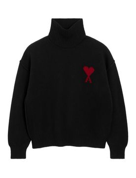 Maglione Con Scollo A Imbuto E Motivo A Cuore