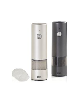 Molinillo eléctrico de sal y pimienta MILL17cm gris oscuro y claro gris