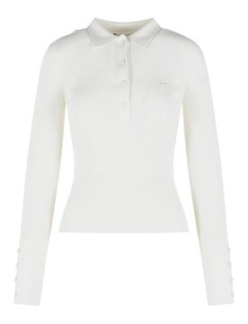 Polo bianca in misto viscosa