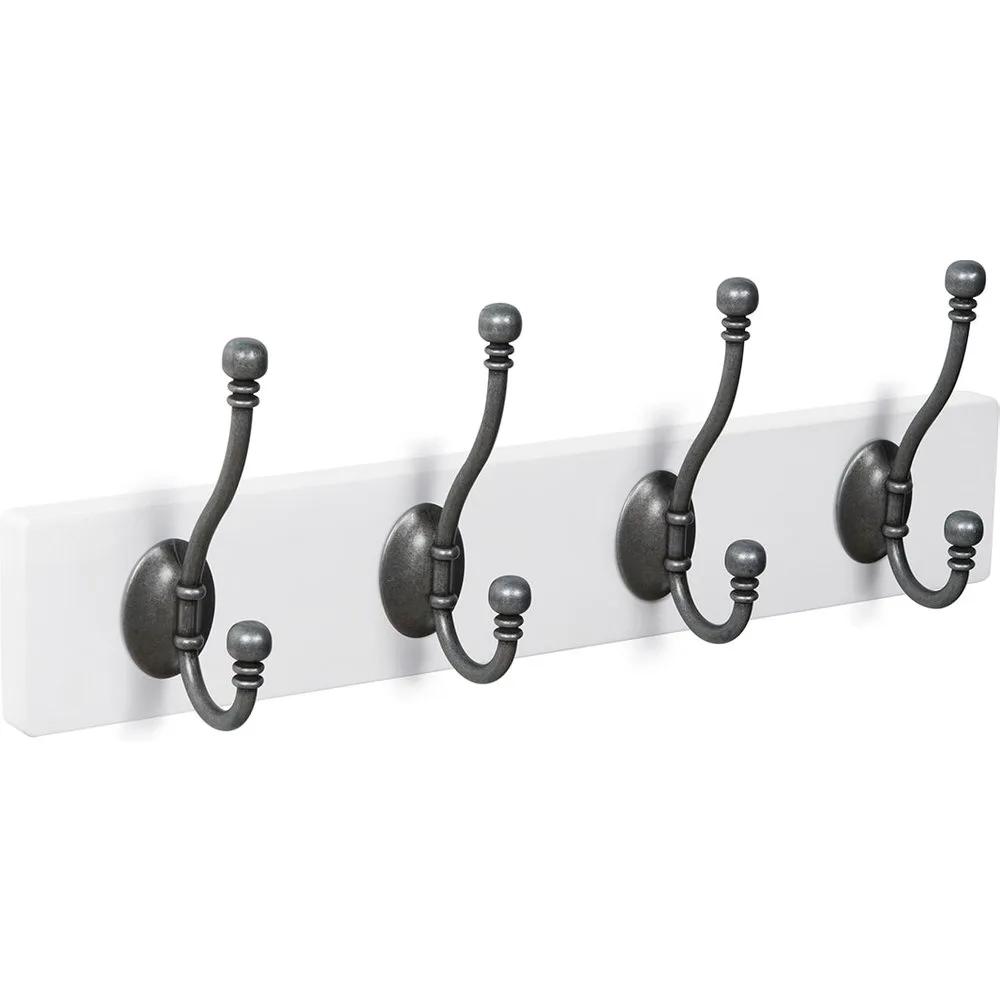 Percha Madera y Zamak 4 Colgadores 9102BLPT - Nesu - FashionsVida