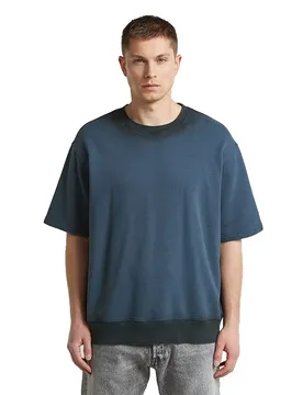 Sweat à Manches Courtes Sprayed Relaxed Fit Rank Blue / Petrol Spray XL