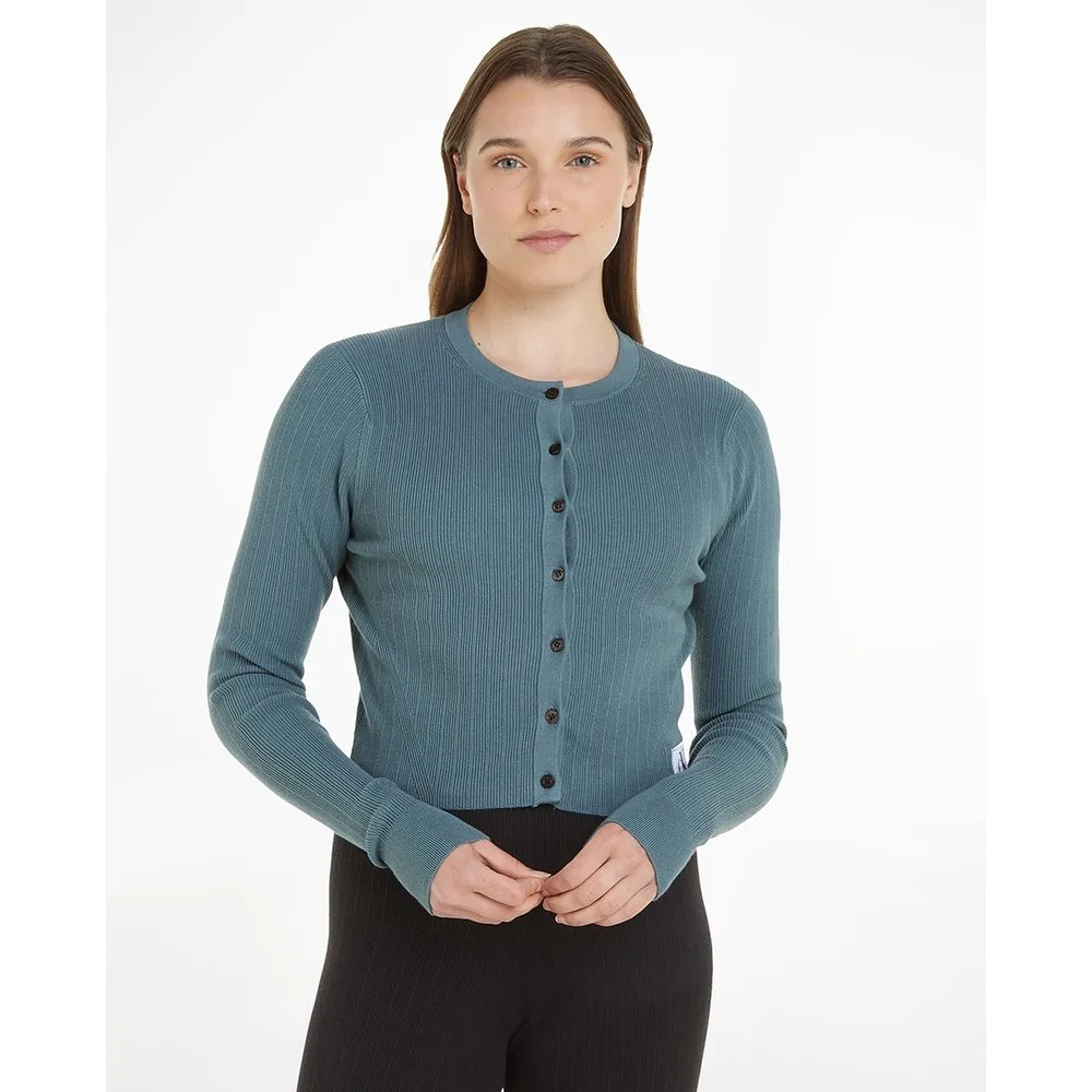 Jersey de Mujer cardigan de canalé - Calvin Klein Jeans - FashionsVida
