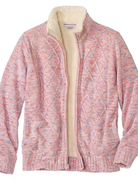 Women's Knitted Jacket in Pink Size: 8-10 - Pink - Size: 8-10 - Atlas For Women - FashionsVida