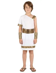 Römer-Kinderkostüm Antike weiss-gold - male