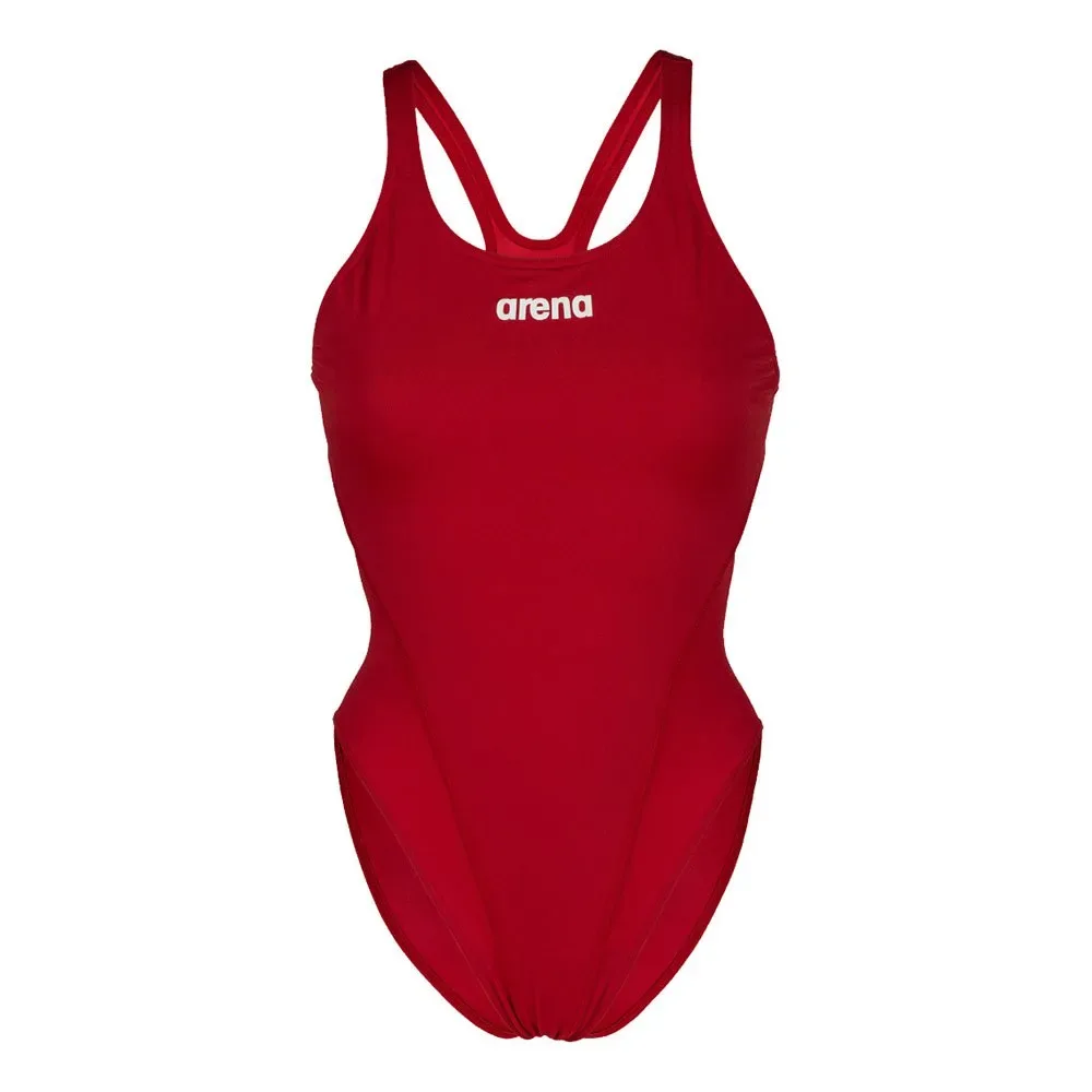 Team Tech Solid Swimsuit Red / White FR 34 Women - Arena - FashionsVida