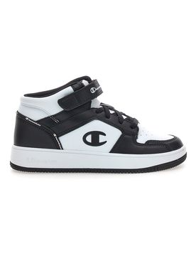 Sneakers mid bianche e nere con strappo RD18 2 MID B PS 40