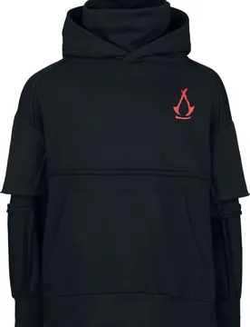 Gaming Kapuzenpullover - Shadows Shinobi Novelty - Oversize - S bis L - für Männer - Größe S - schwarz - Männer - male - Assassin's Creed - FashionsVida
