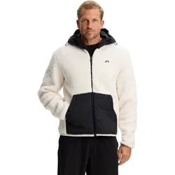 Jacke Varek Hybrid Zip Hood, weiss/schwarz xl