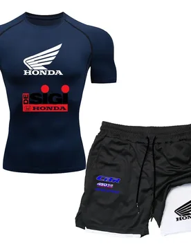 N men's 2PCS Quick Drying Tight Fitting Breathable Short Sleeved T-Shirt And Shorts, Short Sleeved Shorts Set Suitable For Runni - Aliexpress - FashionsVida