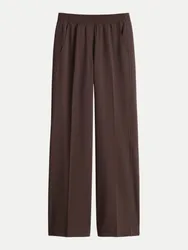 Wide Leg Hose Melane bloom Braun 36