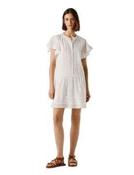 Robe Courte à Manches Courtes Destin White XL - Pepe jeans - FashionsVida