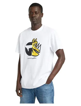 Maglietta A Maniche Corte Rhino Cartoon Loose White M - G-Star - FashionsVida