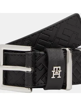 Cinturón de piel de mujer en color con estampado monogram - Tommy Hilfiger - FashionsVida