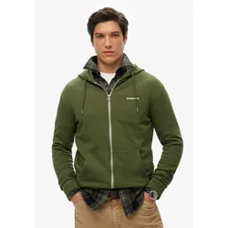 Felpa Con Zip Plain Army Green 2XL