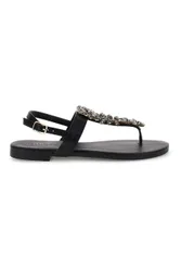 Sandali infradito nero con gioiello PREA3574 39