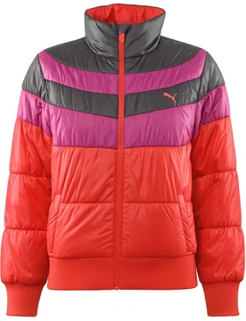 Logo Womens Pink Padded Jacket - Size 12 Uk - Puma - FashionsVida