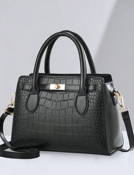 Pieza Bolso de mujer con estampado de cocodrilo de moda, bolso de hombro de gran capacidad, elegante y versátil, adecuado para citas, compras, regalo
